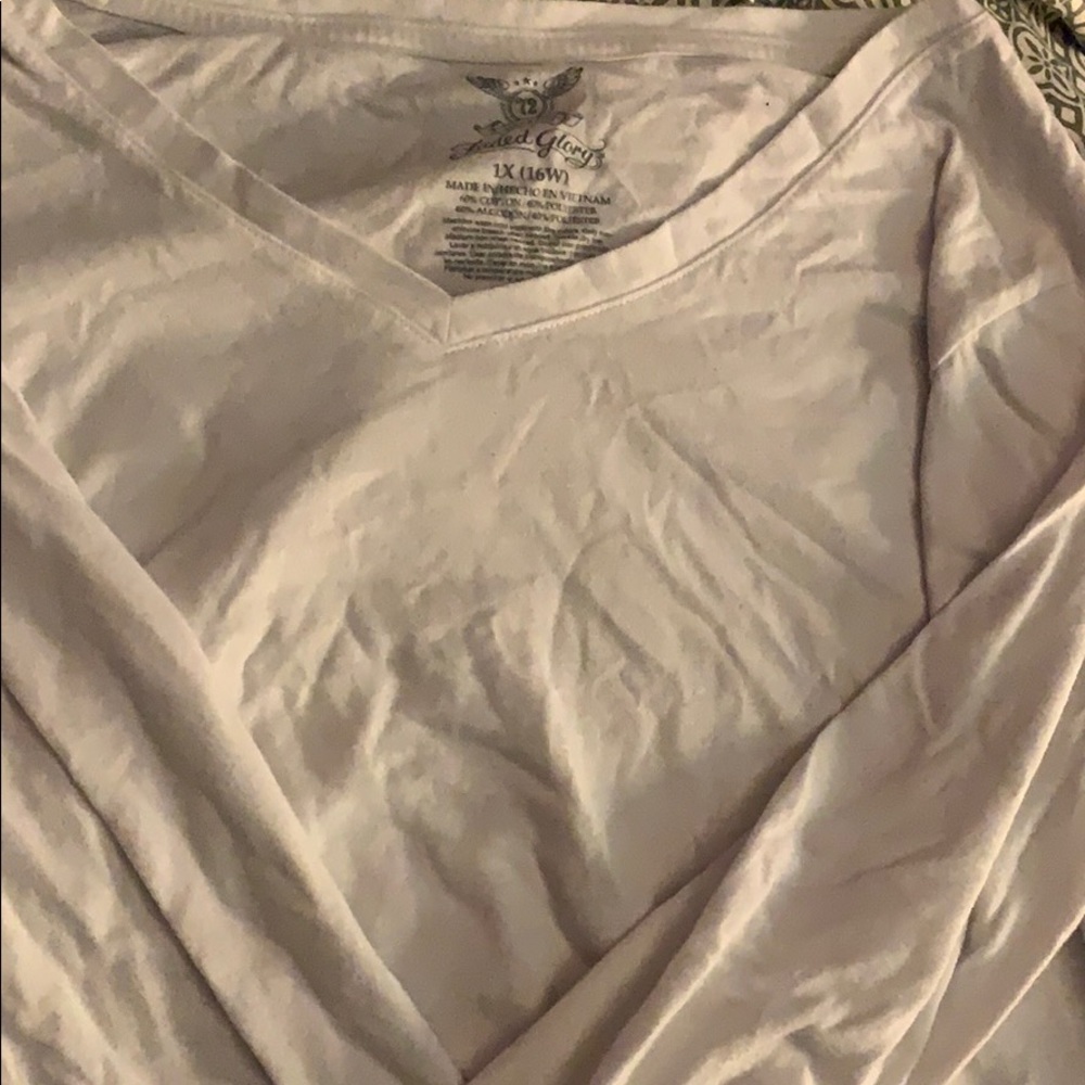 A white longe sleeve